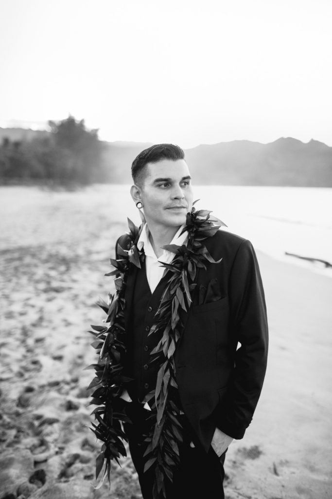 Portrait of the groom.