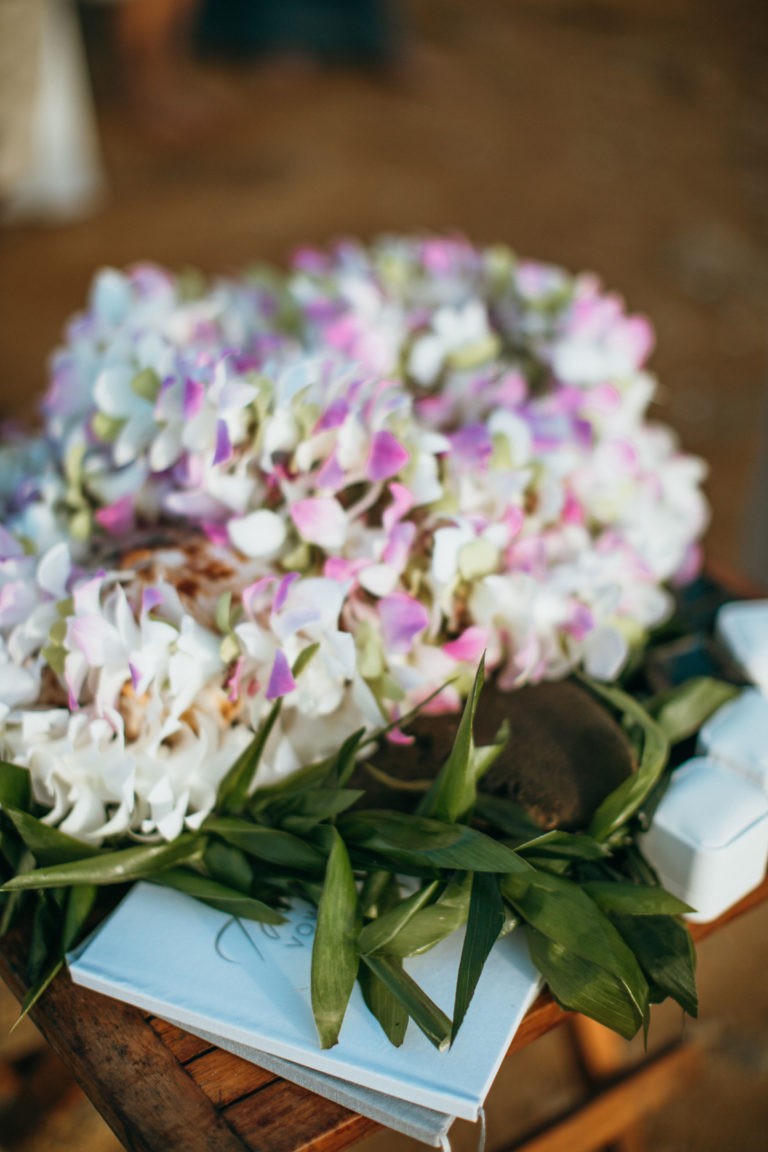 Hawaiian flower bouquet.