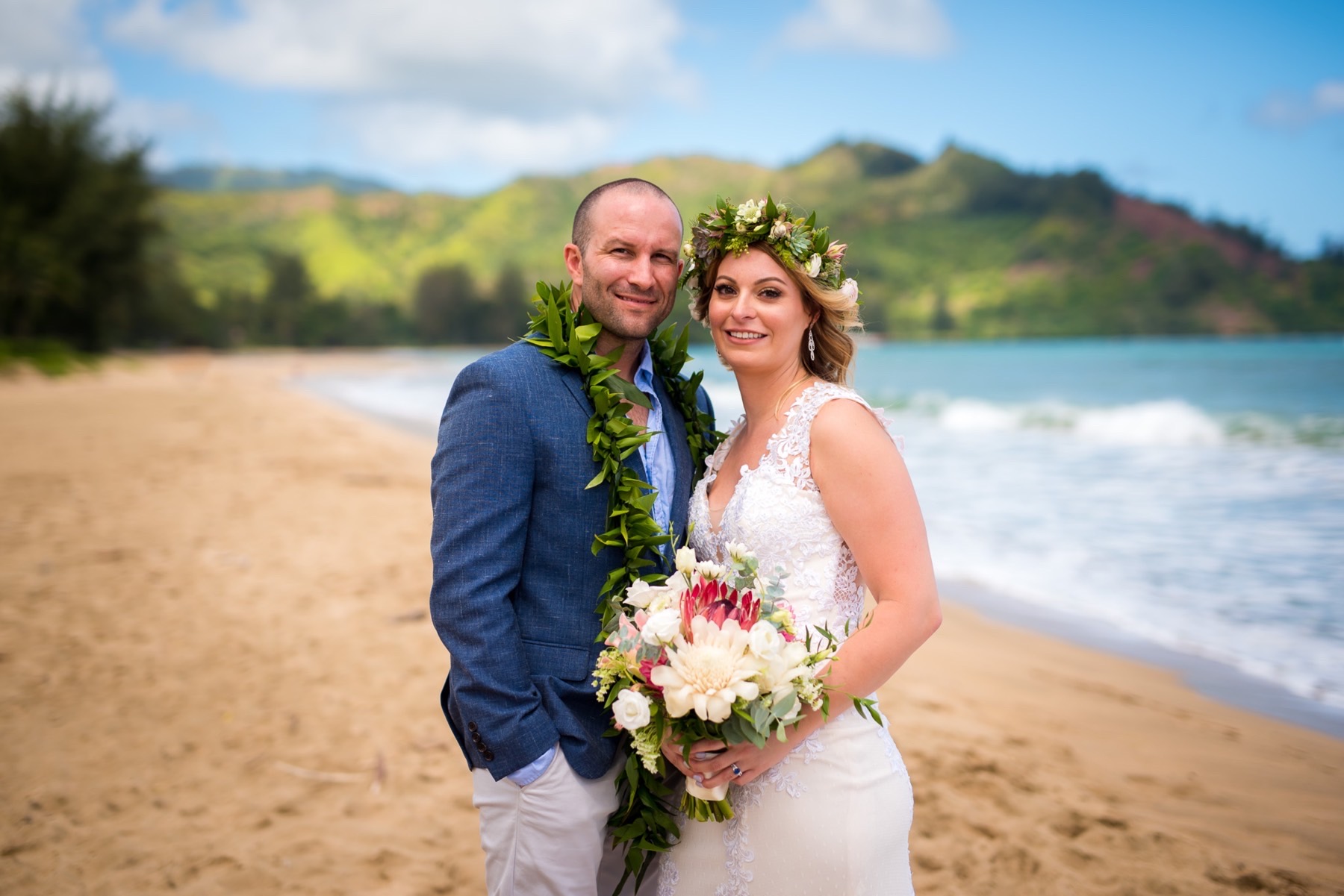 Eloping on the beach.