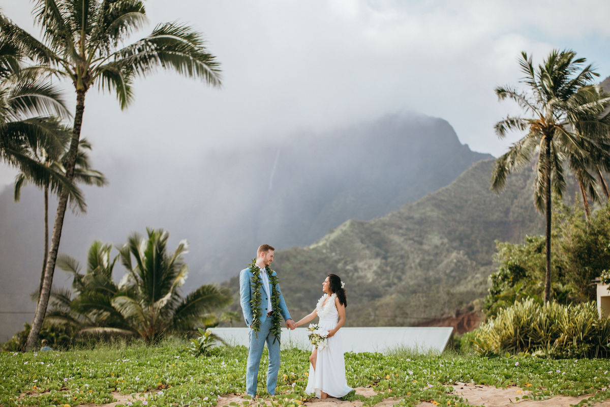 Maribeth & Joe eloping in Kauai.