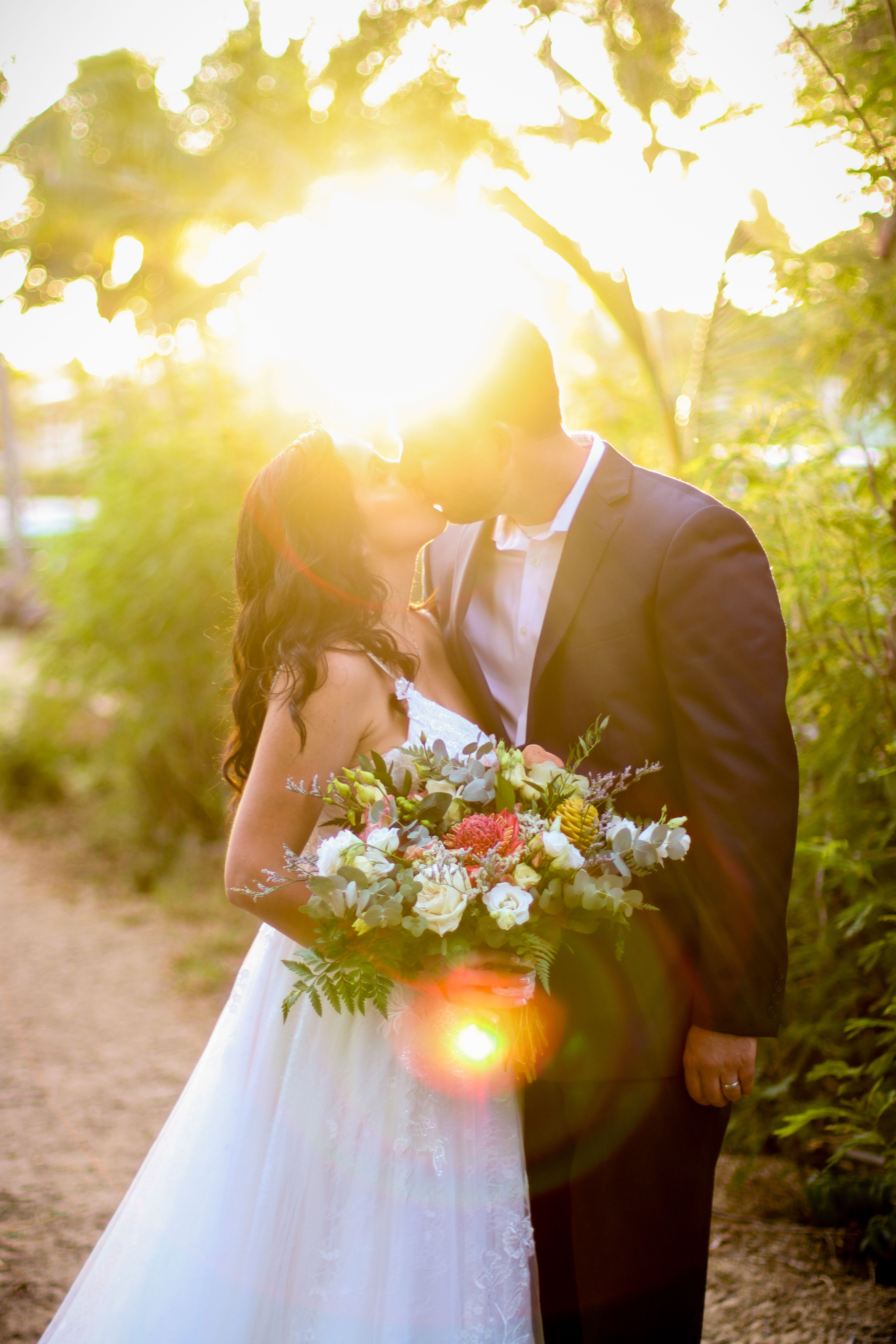 Sunset elopement  Beach photo