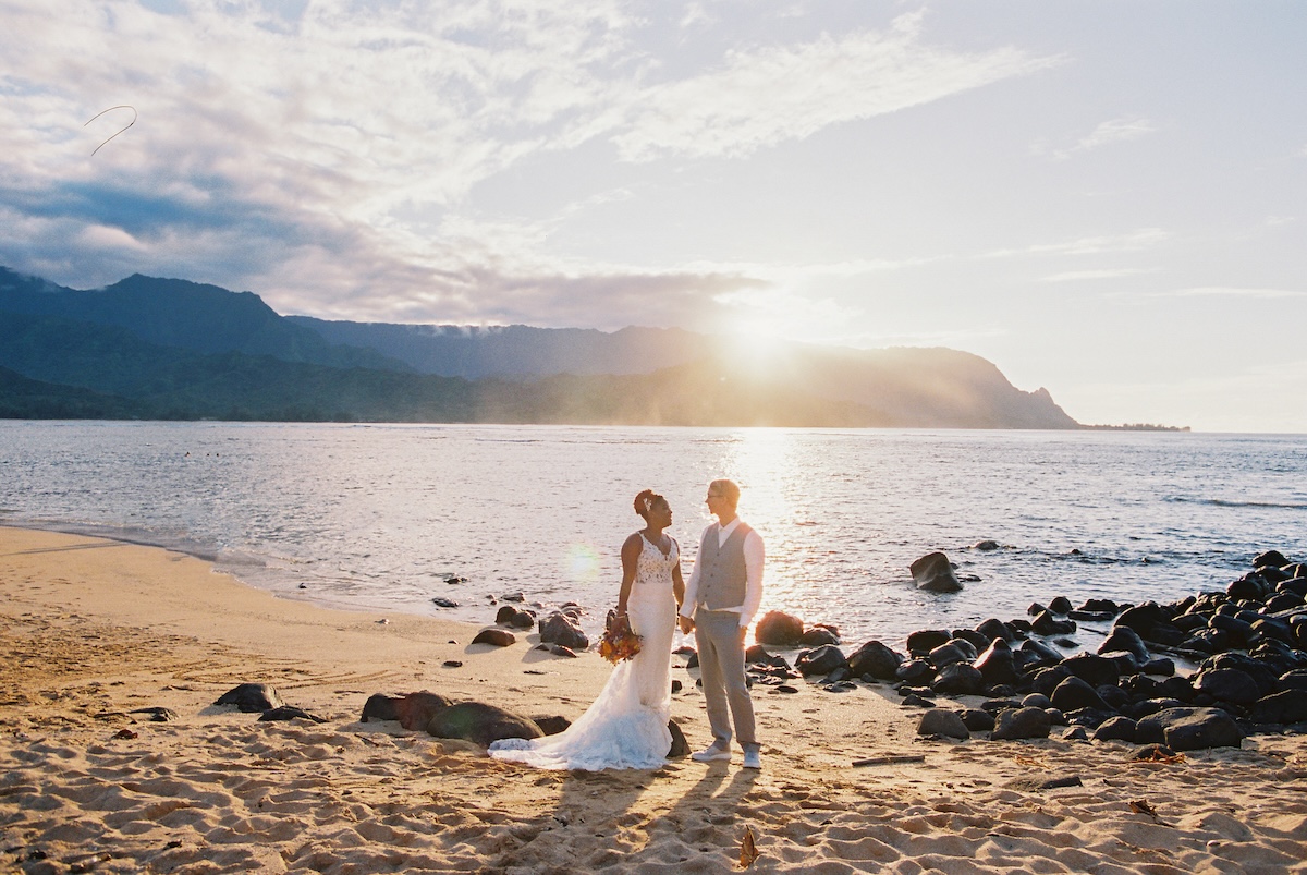 Beautiful Sunset ceremony at Hanalei Bay Resorts in October. 