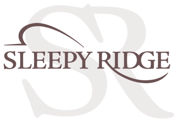 Logo text reading 'SLEEPY RIDGE' with stylized overlapping initials 'SR' in the background.