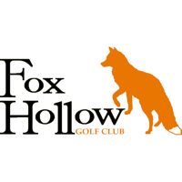 Logo with an orange fox silhouette next to black text reading Fox Hollow Golf Club.
