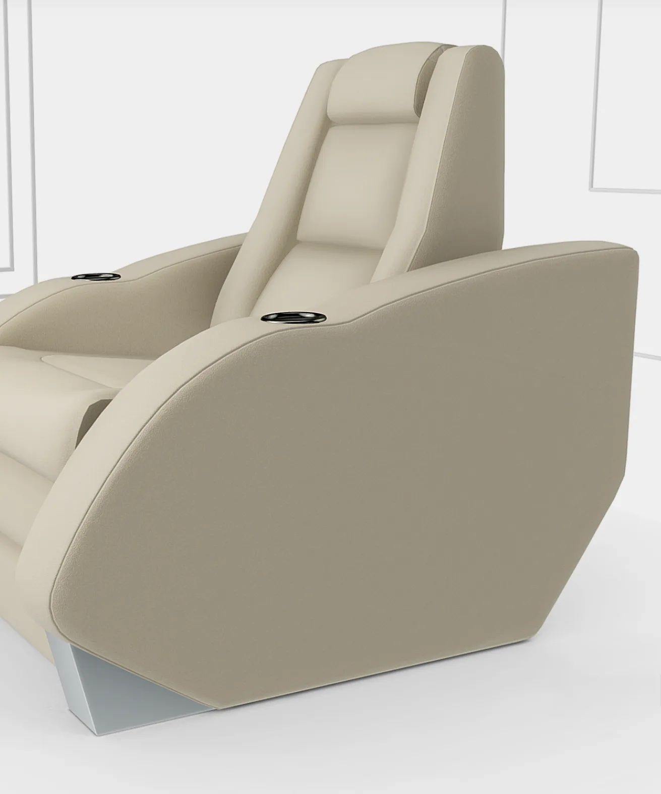 Elite HTS recliner with Arm Style B featuring a rounded, fully upholstered arm design