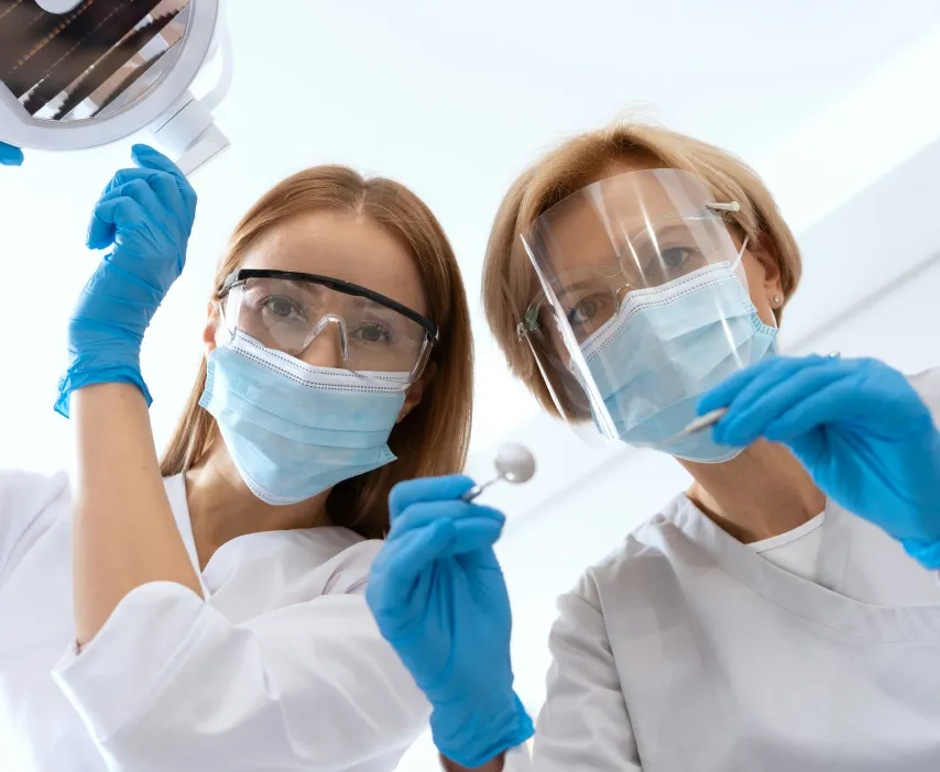 Dentists at work