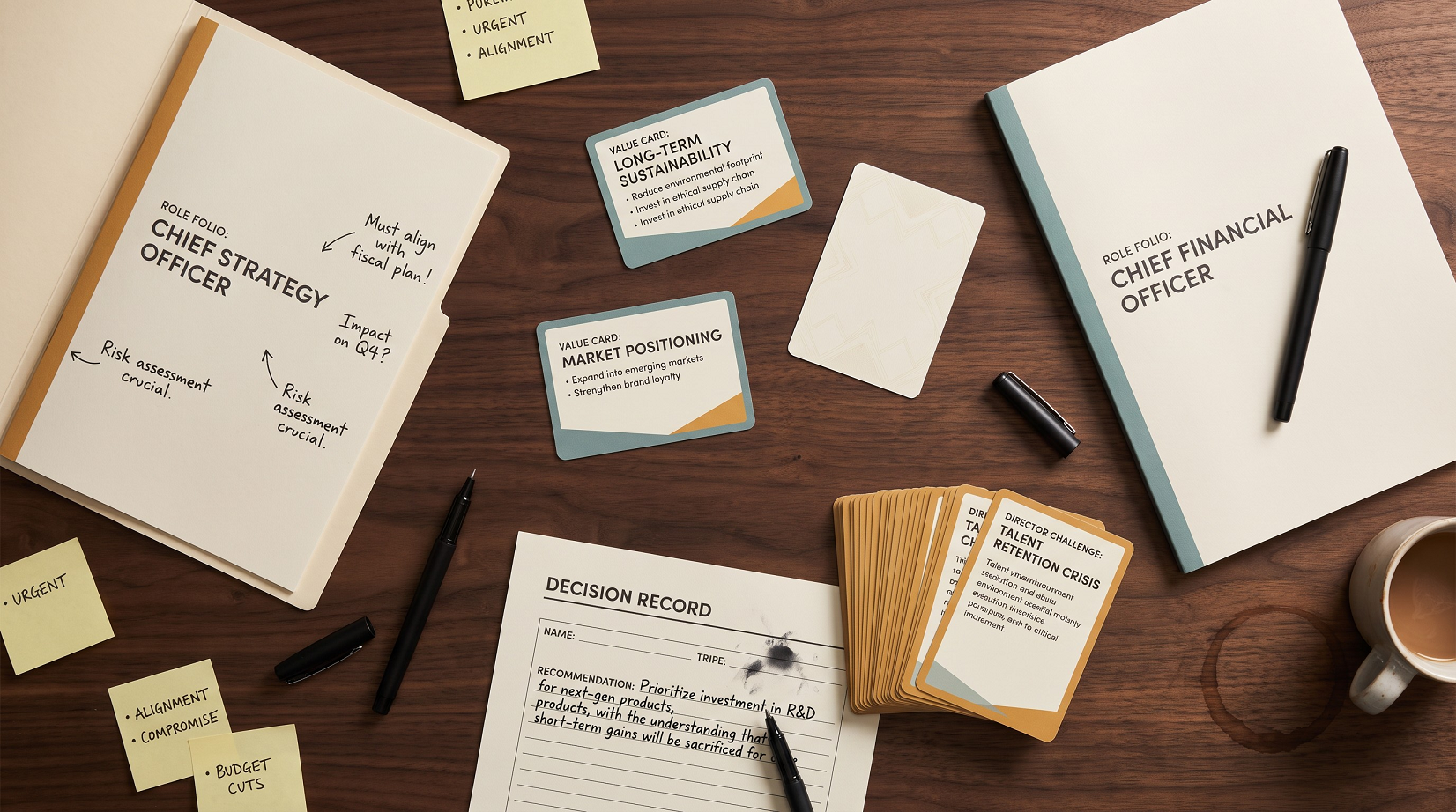 Boardroom decision materials