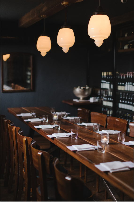 Left Bank private dining room at République in Los Angeles
