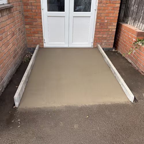 Wheelchair access ramp at a residential property