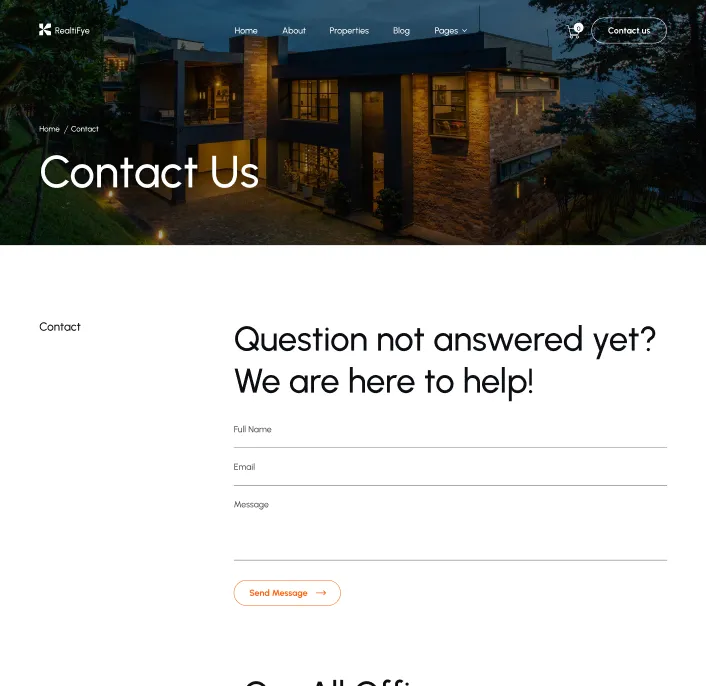 Coverpage page screenshot