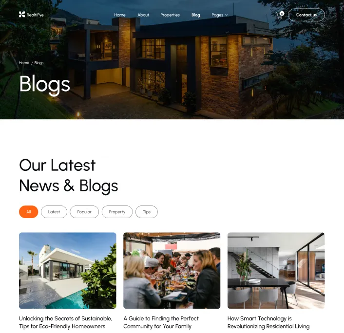 Coverpage page screenshot