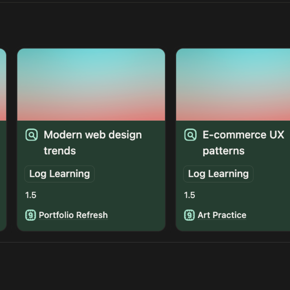 groovmint learning pages and logging for building proficiency