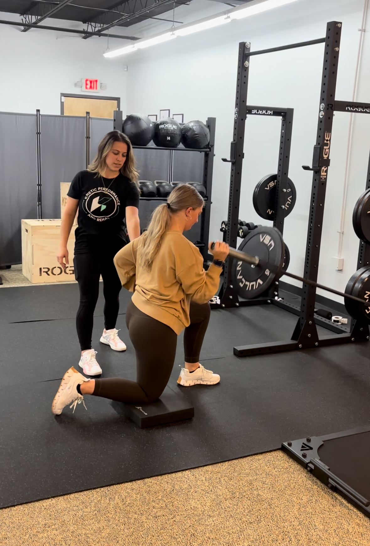 Patient working with a provider at a physical therapy clinic in Winston Salem