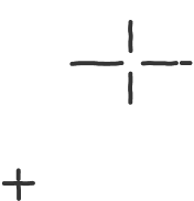 Two sets of black stars shaped as simple plus signs with unequal line lengths on a transparent background.
