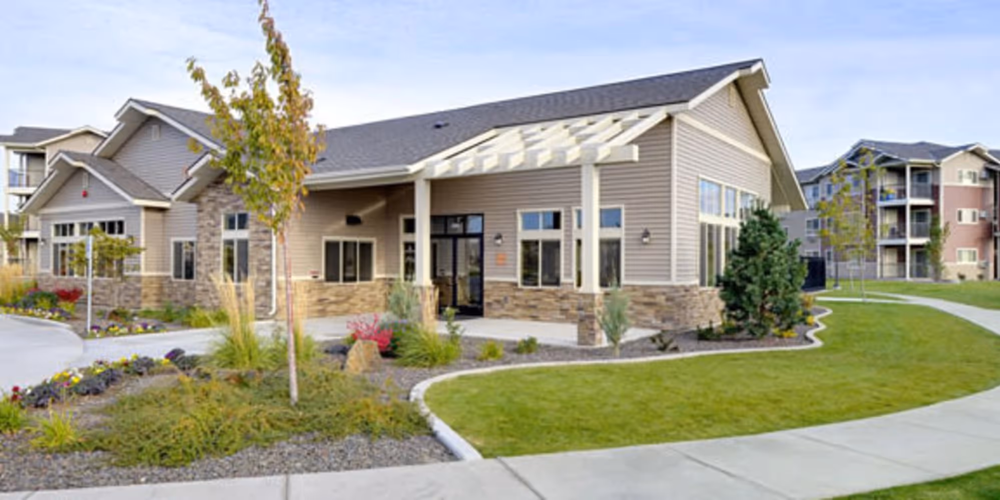 Exterior clubhouse building