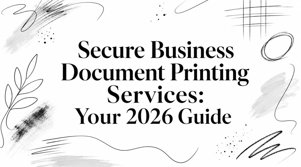 Secure Business Document Printing Services: Your 2026 Guide