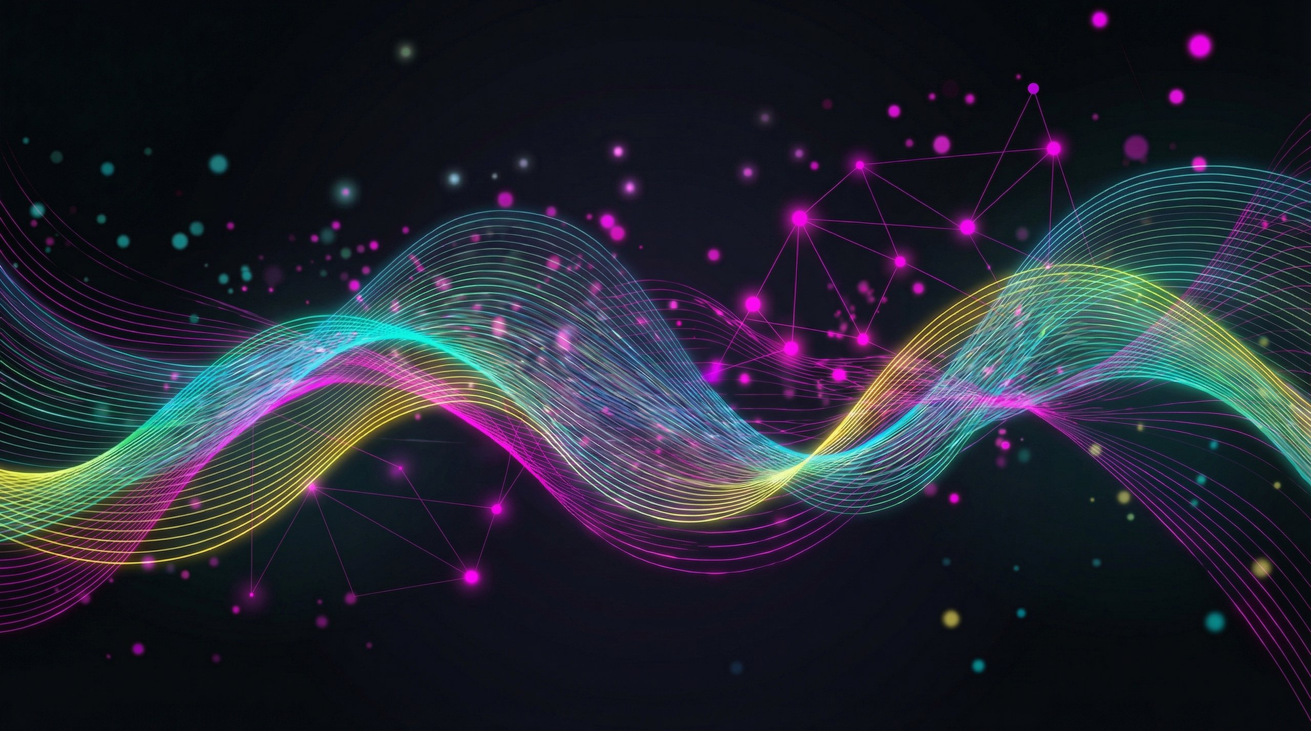 Waves and data decorative image
