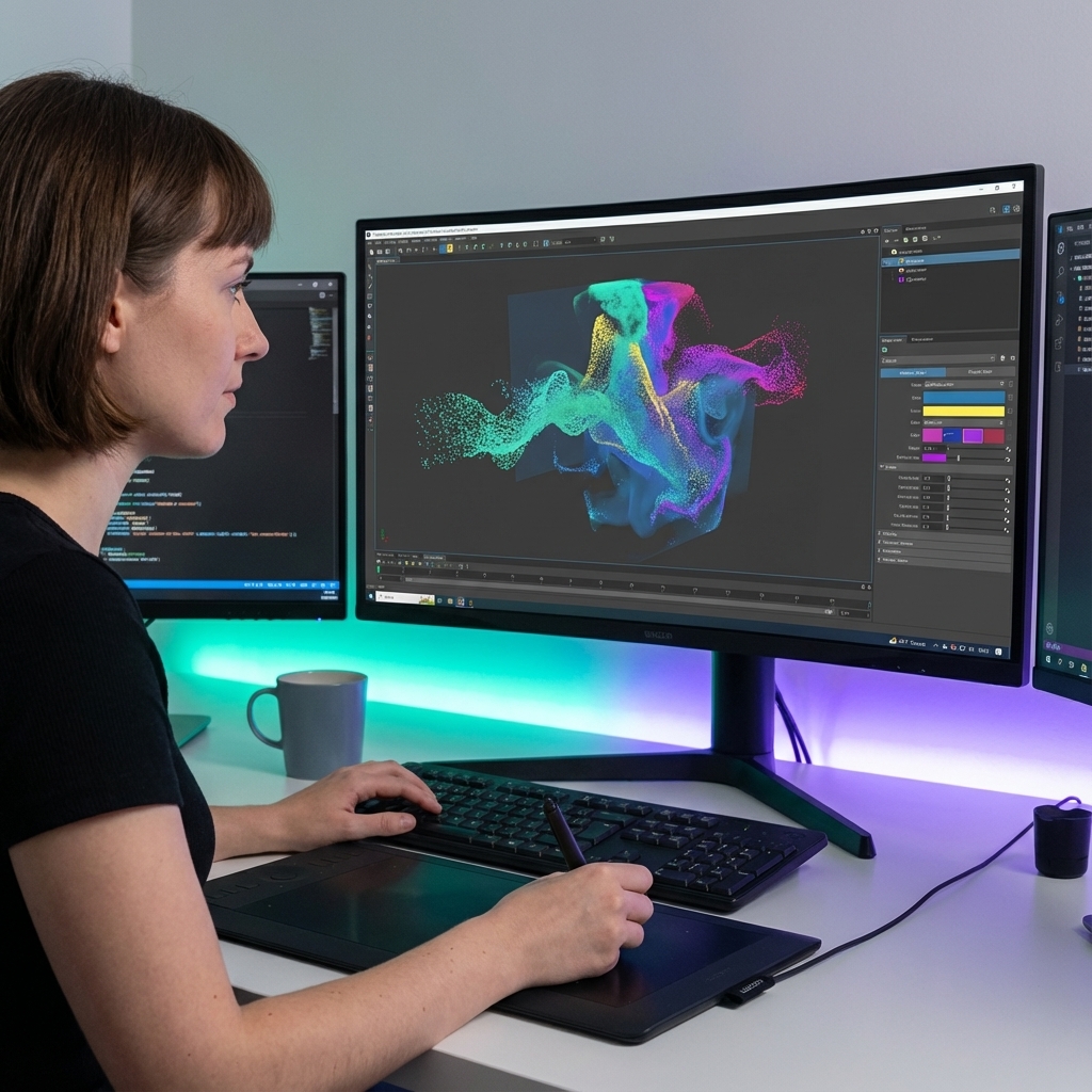 Creative works on complex particle system