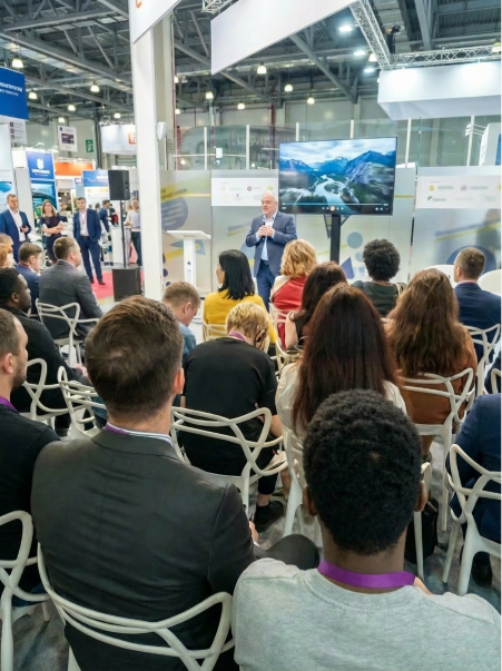 Tradeshow content of client sharing video