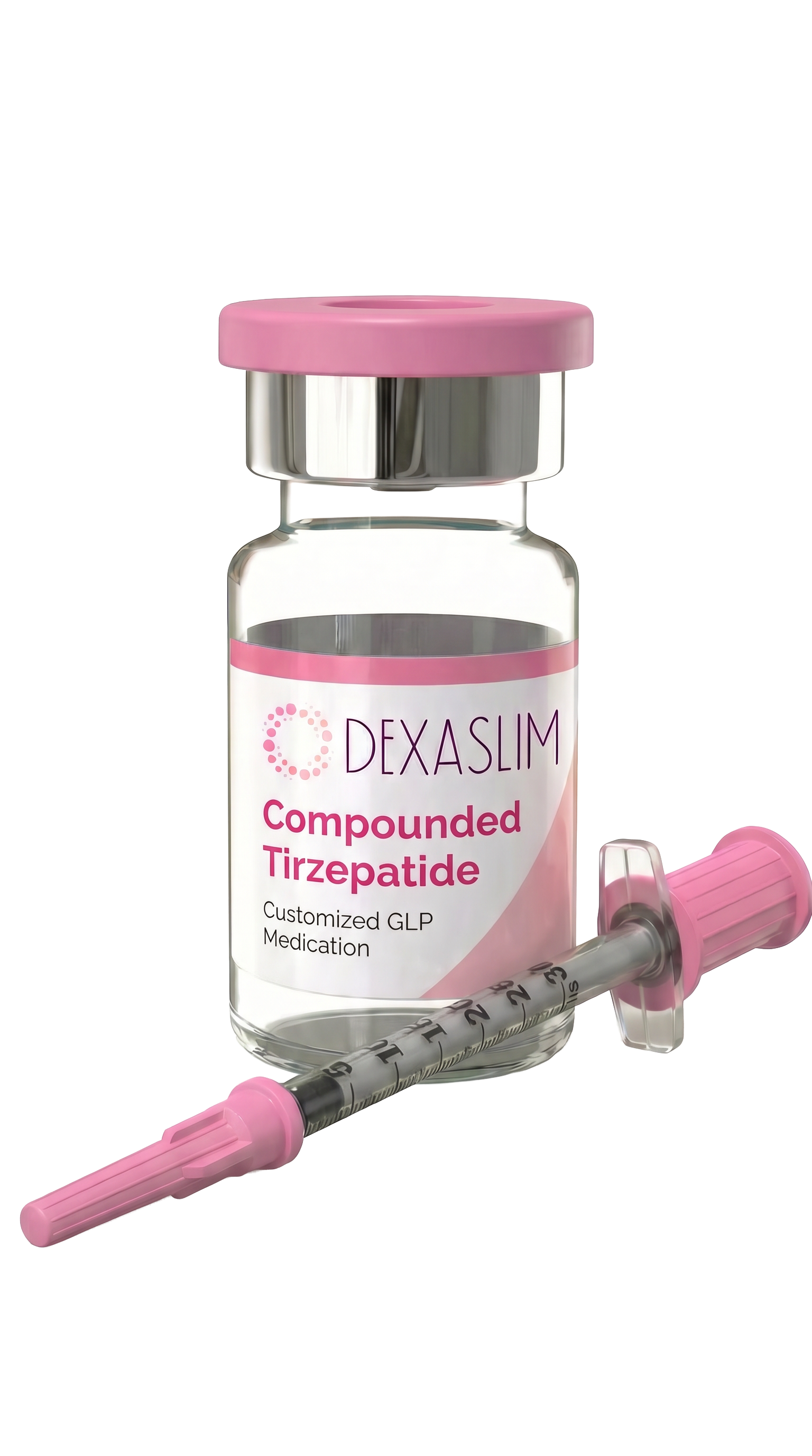 Compounded Tirzepatide vial with syringe