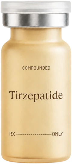 Compounded Tirzepatide vial with syringe