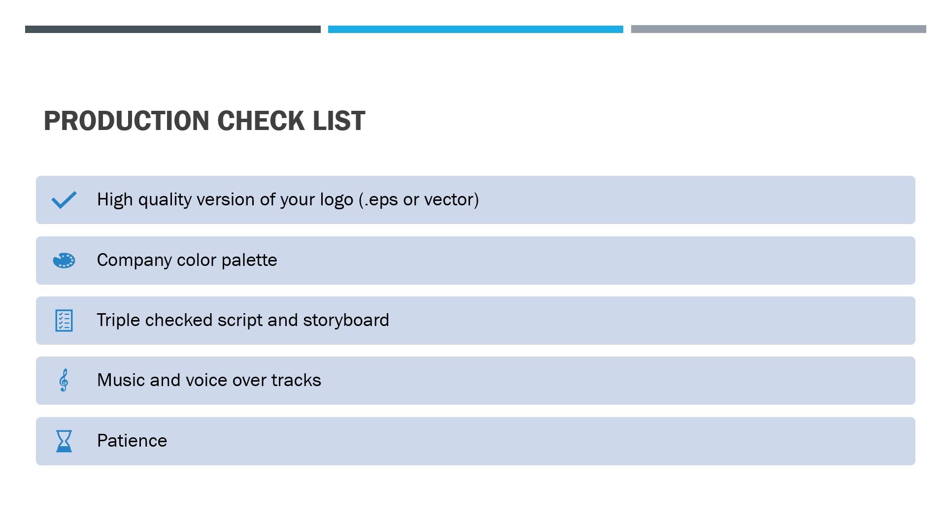 Explainer Video Production Check List