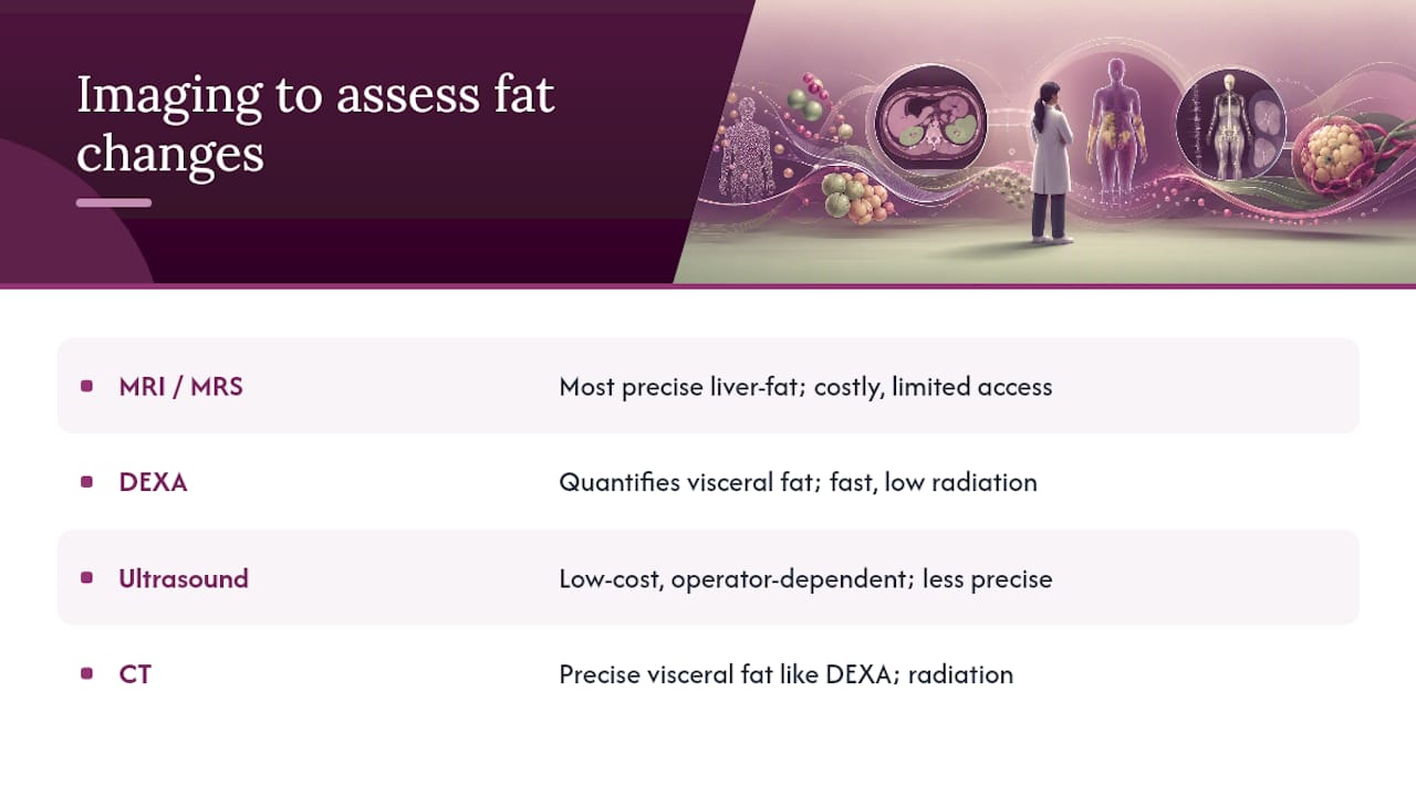 Comparison of imaging methods for visceral fat