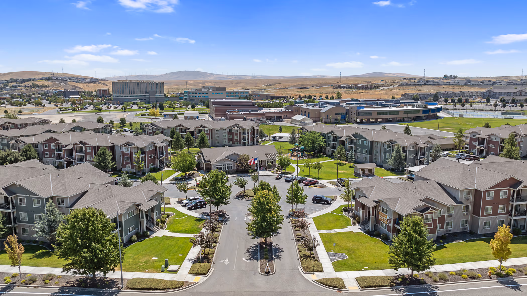 Aerial view of community