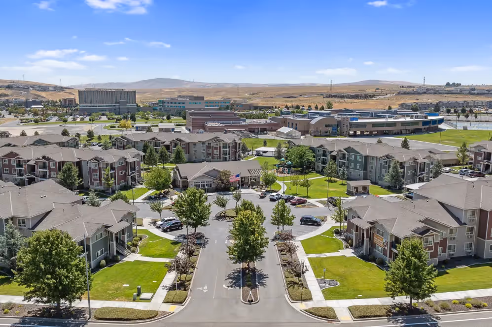Aerial view of community