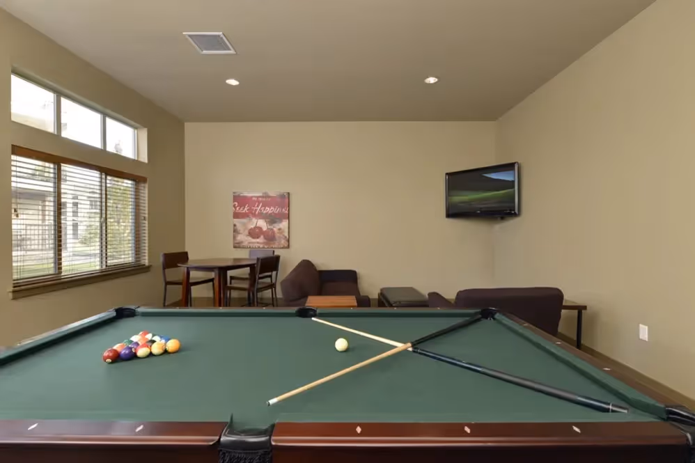 Billiards in the clubhouse room