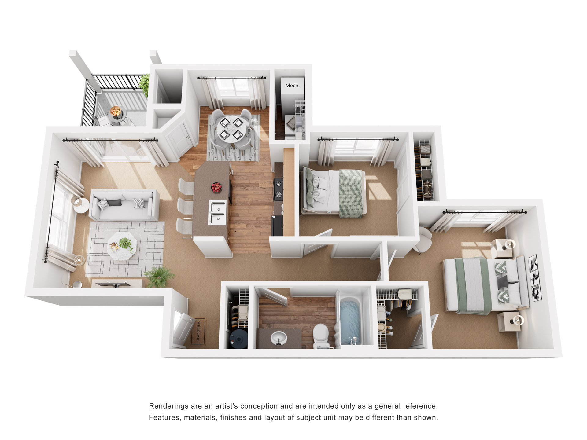2x1 floor plan layout