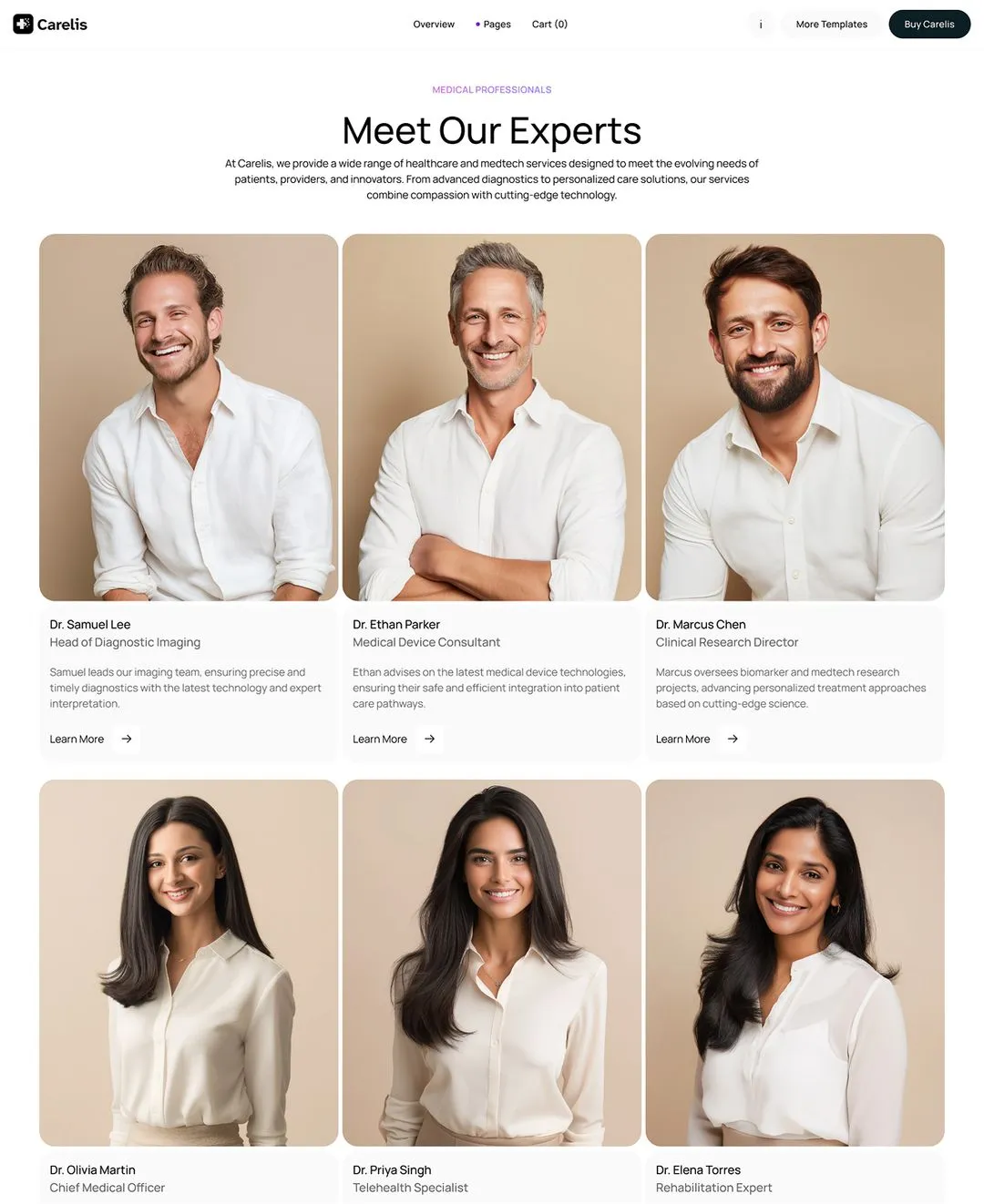 Healthcare and medtech Webflow Template