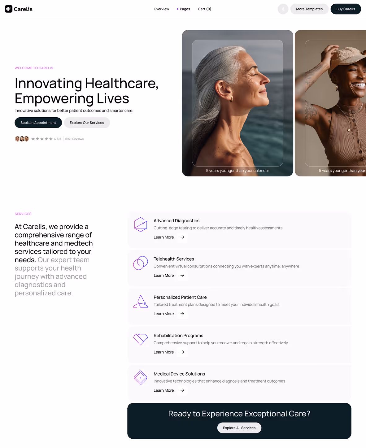 Healthcare and medtech Webflow Template