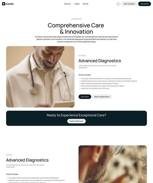 Healthcare and medtech Webflow Template