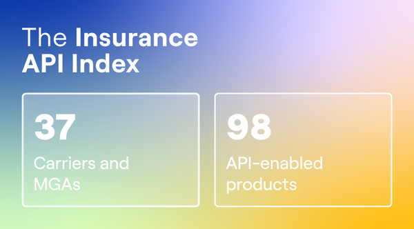 The index catalogs nearly 100 commercial insurance APIs available today.