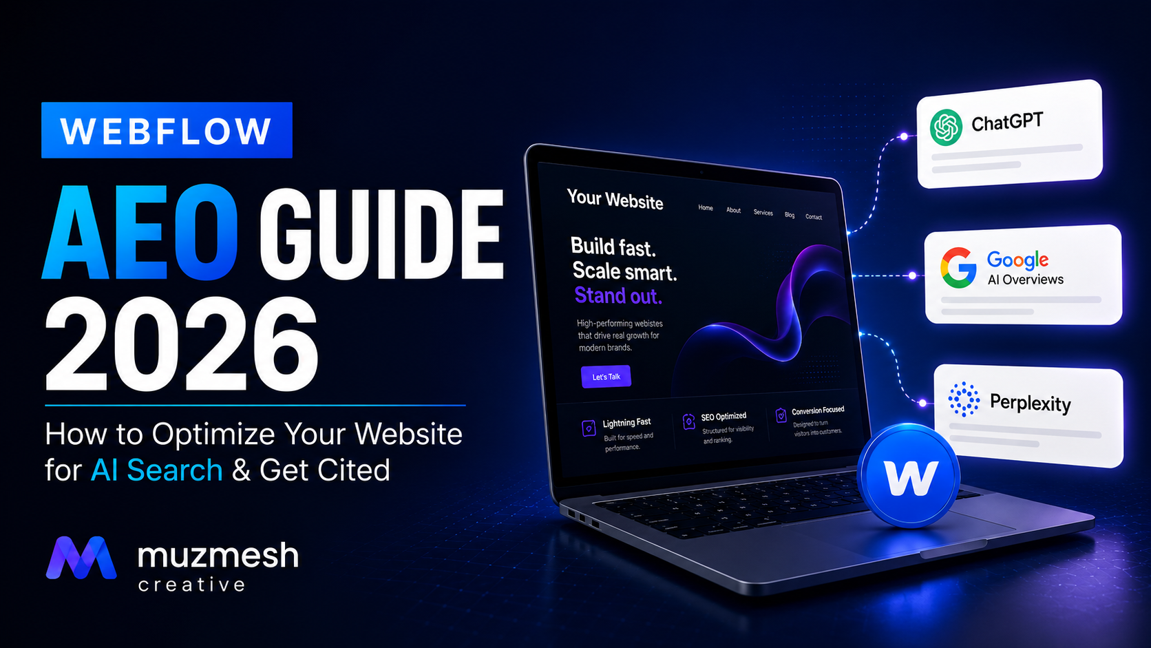 Webflow AEO Guide 2026: How to Optimize Your Website for AI Search | MuzMesh Creative Blog