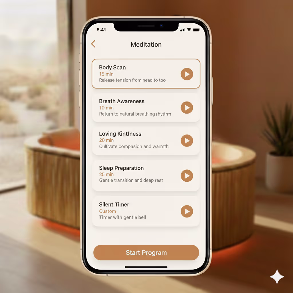 image of menu with treatments for a salons & spa
