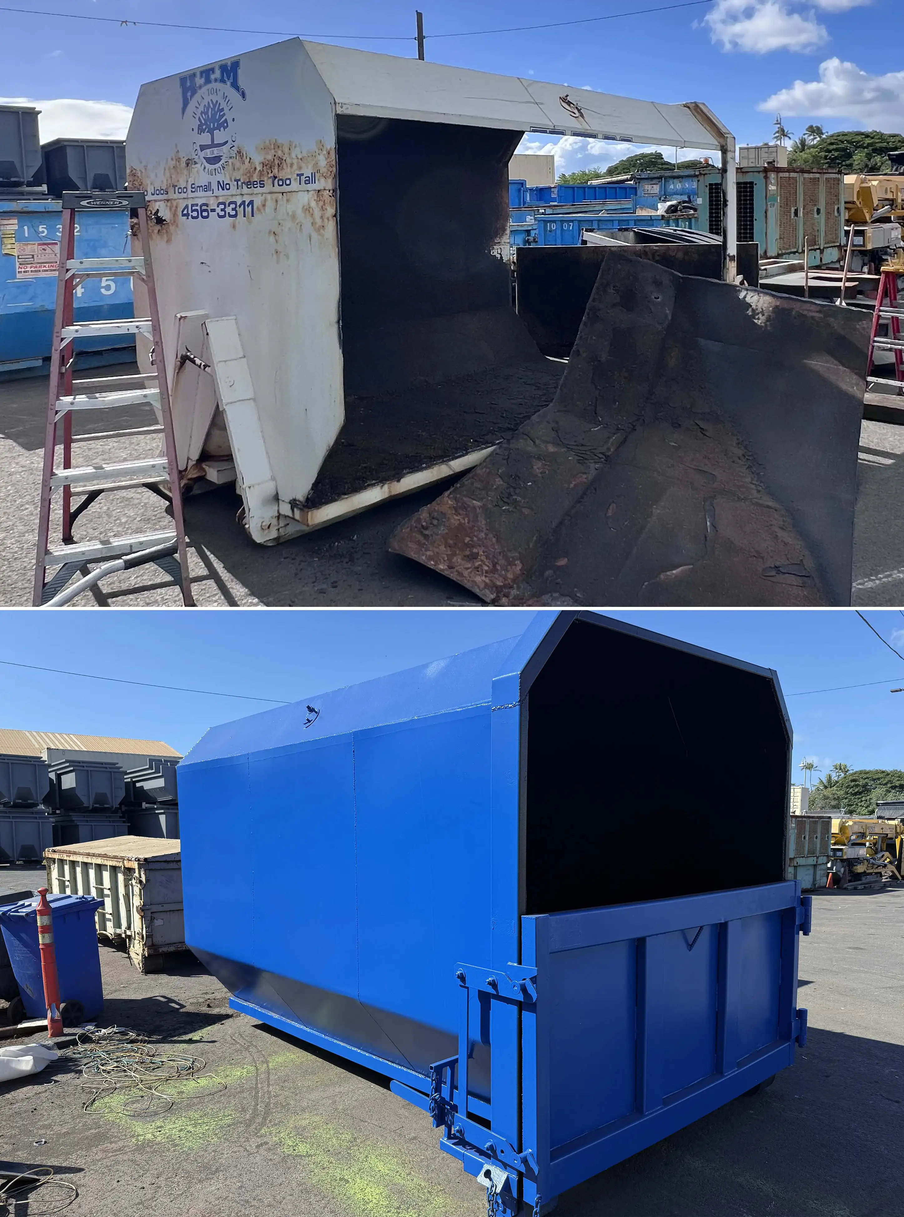 Dumpster after repair in Hawaii