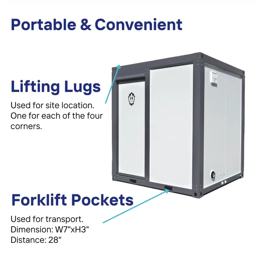 1-Stall Toilet Shower Combo Portable Restroom For Sale In Hawaii