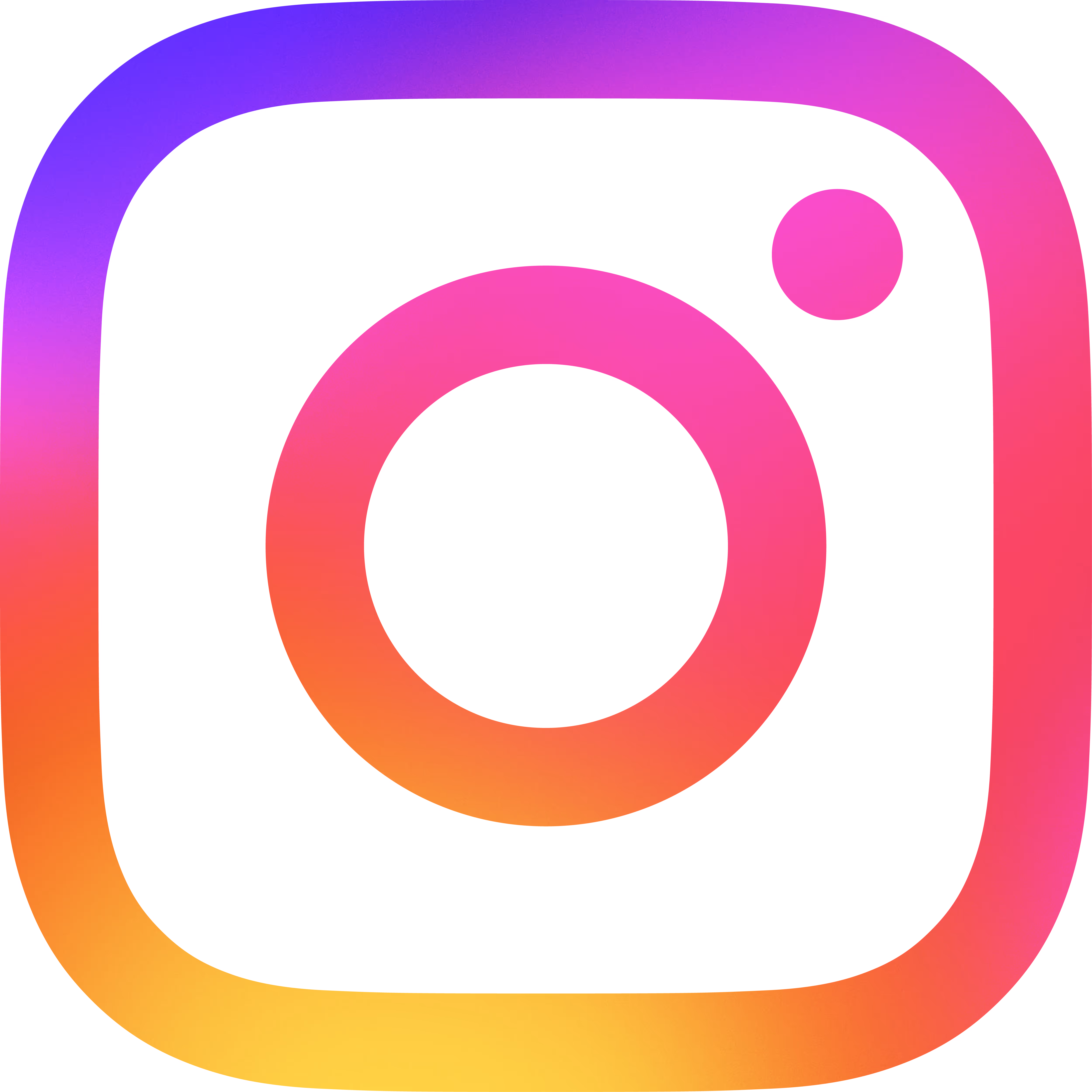 Instagram logo with a gradient color scheme in pink, purple, orange, and yellow.