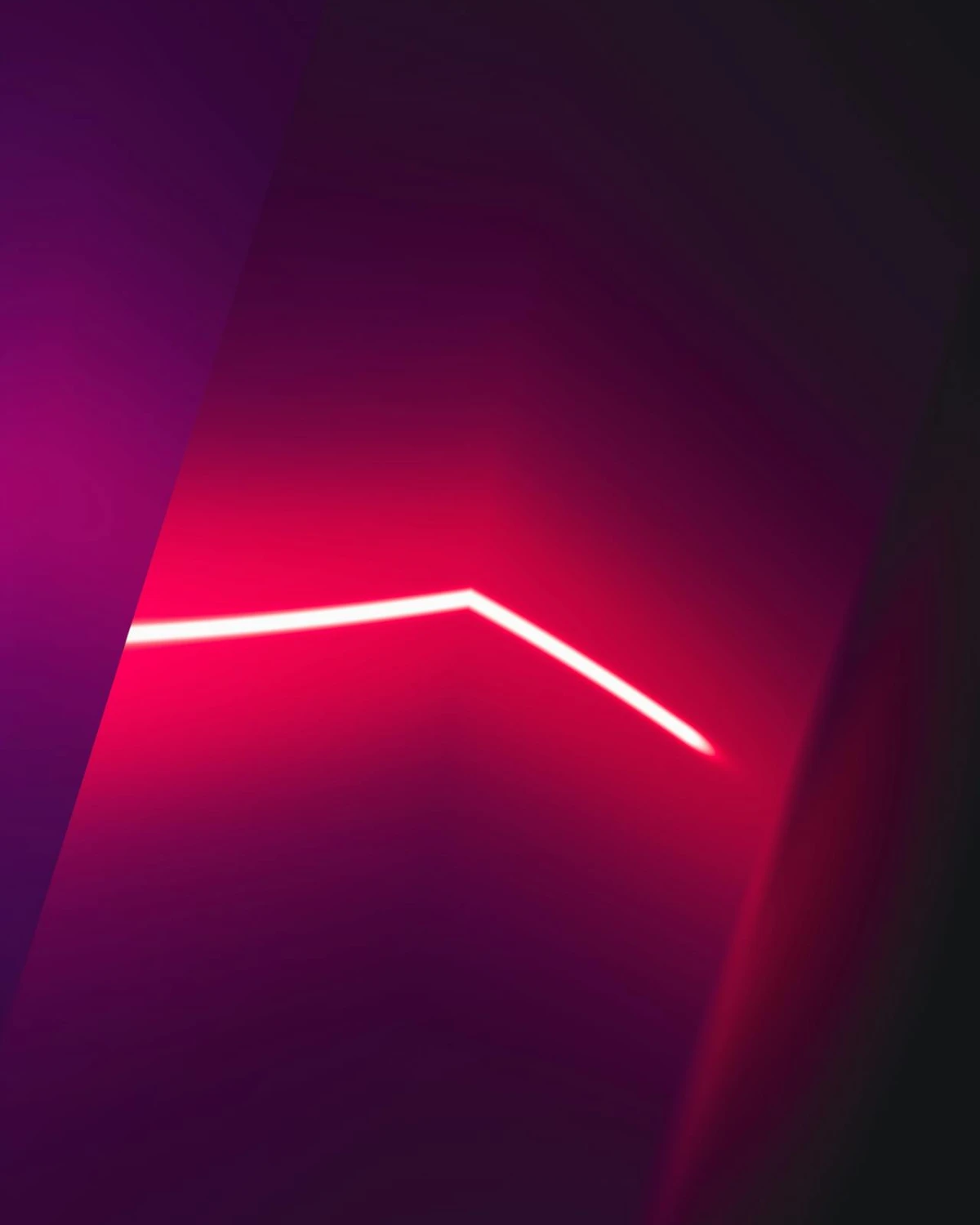 A line with red neon light