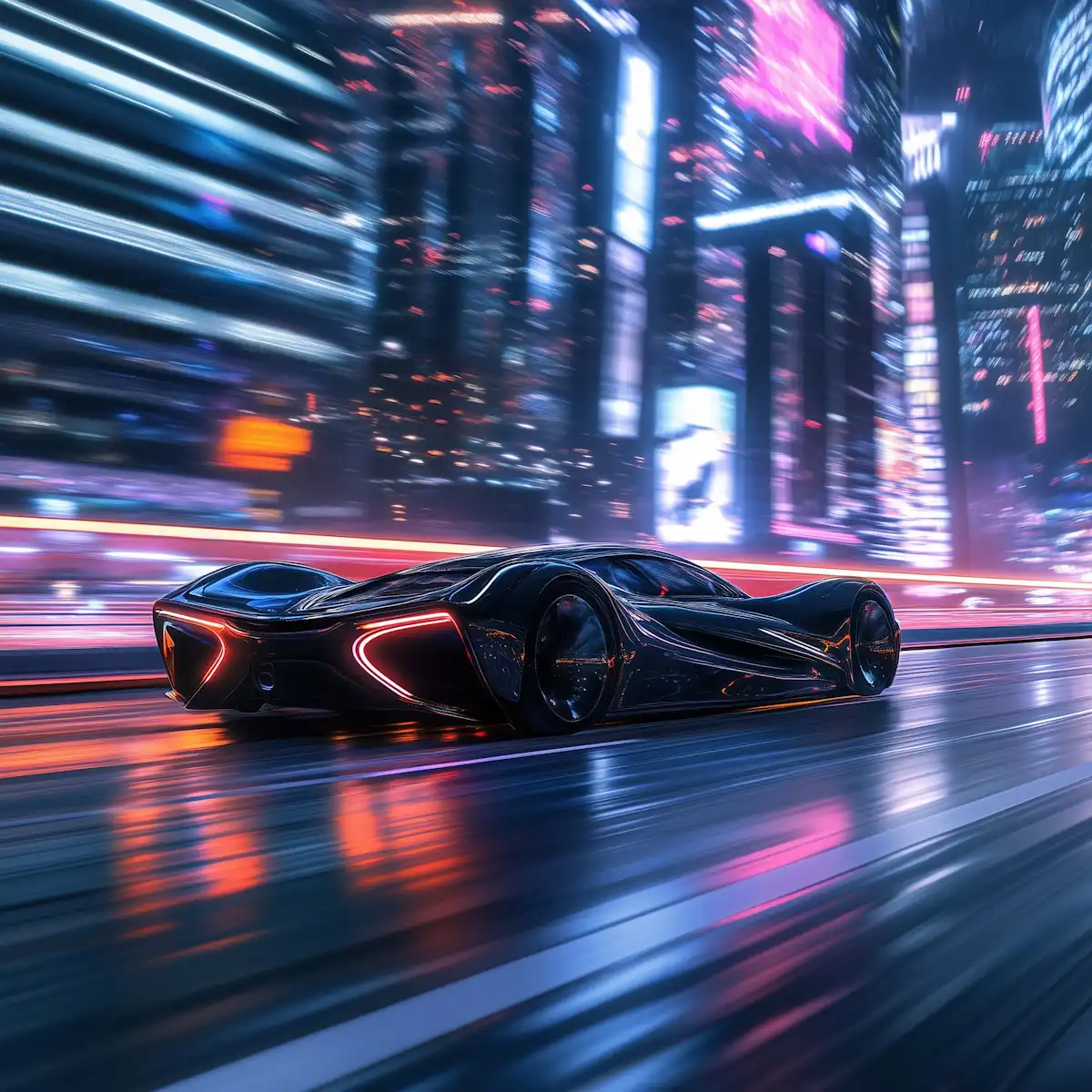 A fast car in the future
