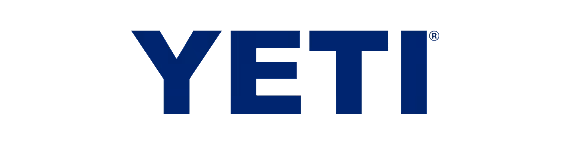 YETI brand logo in bold blue uppercase letters.