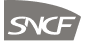 SNCF logo in white on a grey background.