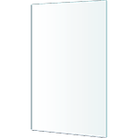 3D illustration of a partially reflective glass panel standing upright.