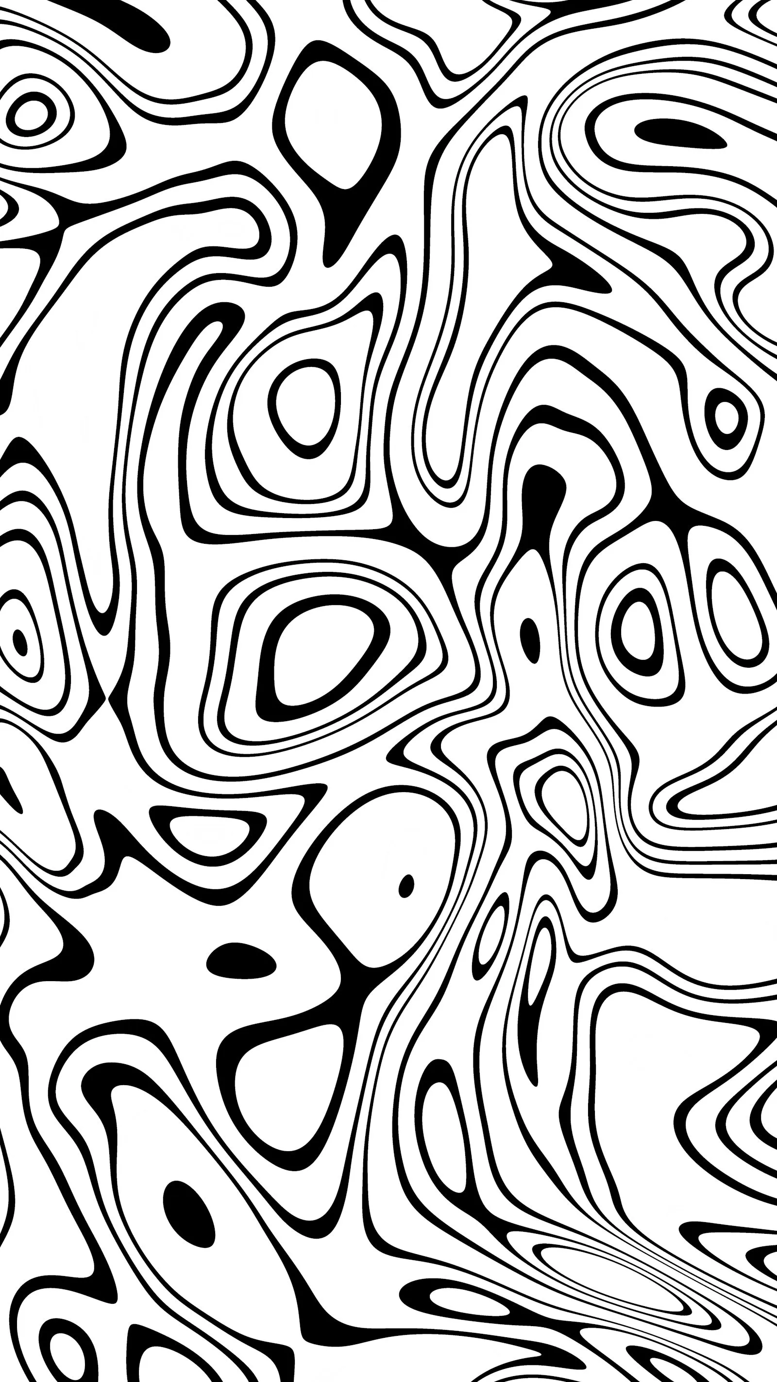 Abstract topographic contour-line pattern