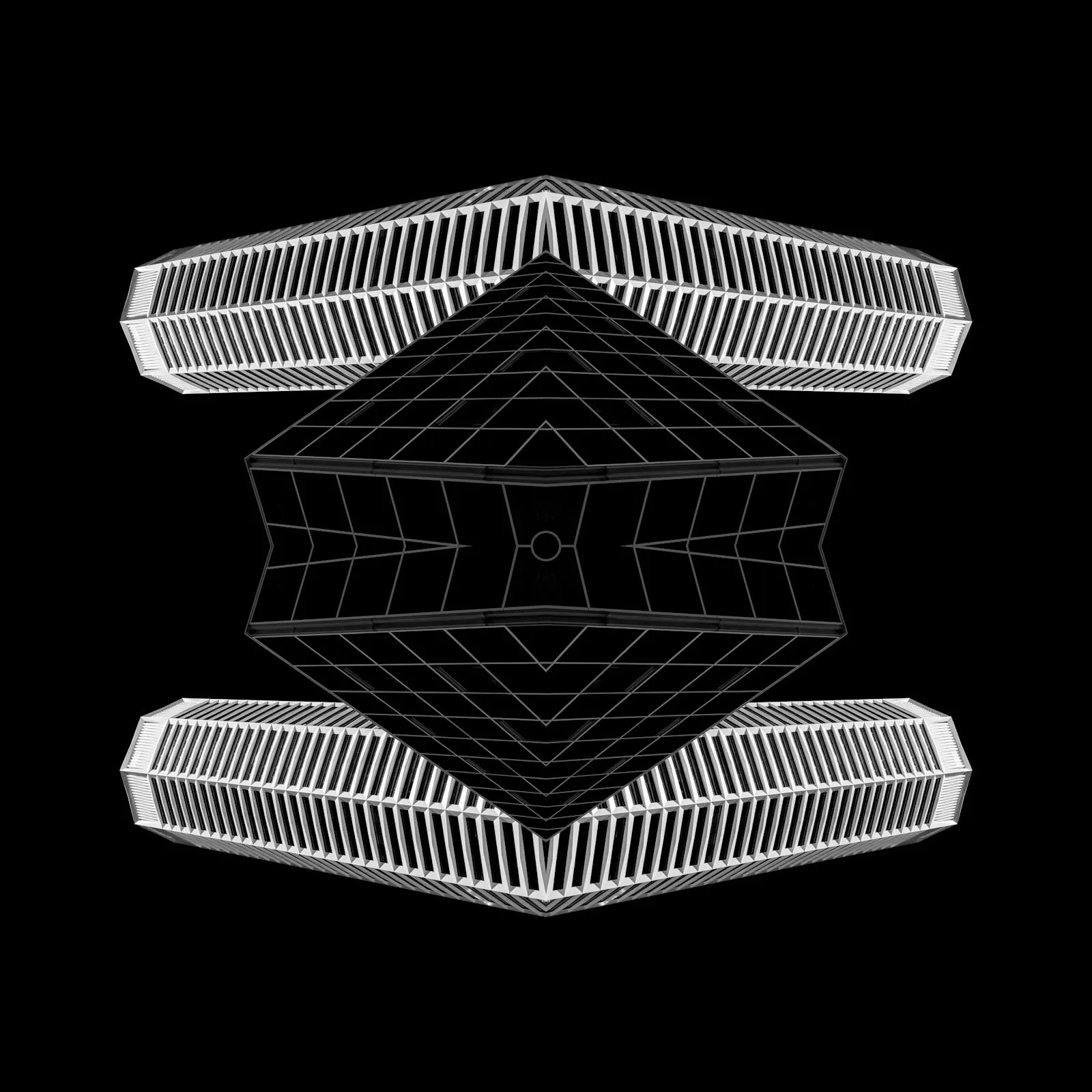 Abstract dark architectural forms