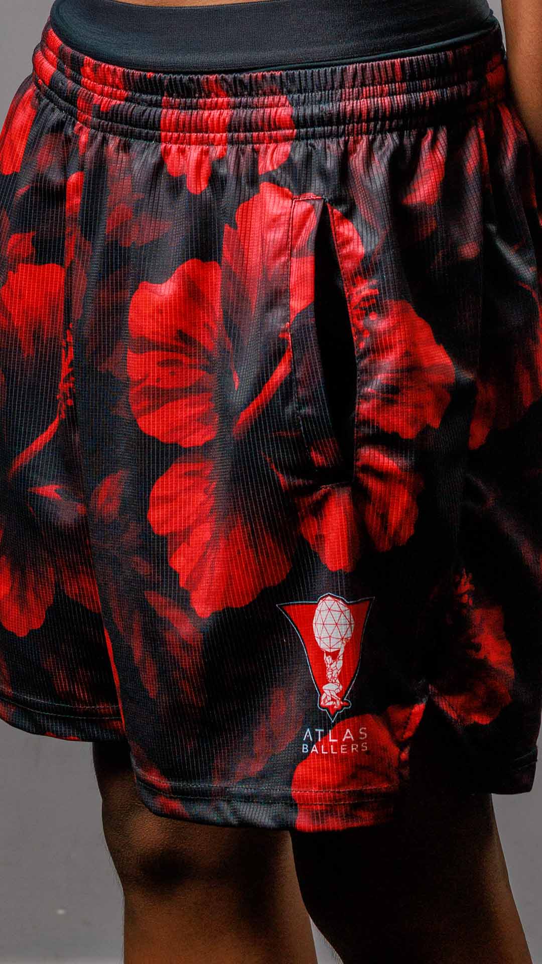 Hibiscus aquashorts, red