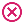 Rotes X-Symbol, das typischerweise eine Schaltfläche zum Abbrechen oder Schließen darstellt.
