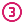 Rosa runder Zähler mit der Nummer 3 in der Mitte.